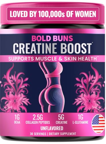 Bold Buns Creatine for Women – Supplement with Collagen & BCAA –