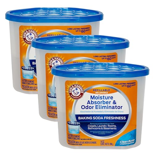 Arm & Hammer Clean Burst Moisture Absorber and Odor Eliminator Tubs, 14