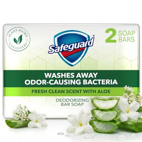 Safeguard Bath Bar Soap, Fresh Clean Aloe Scent, 3.2 oz (2 Count)