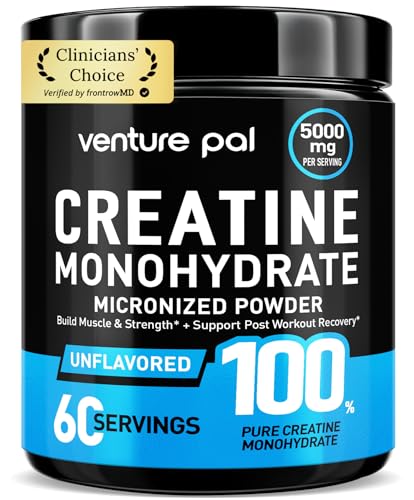Venture Pal 100% Pure Micronized Creatine Monohydrate Powder 5g Per Serving |