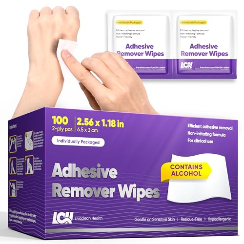 100 CT Adhesive Remover Wipes – Strong & Effective Skin Adhesive Remover