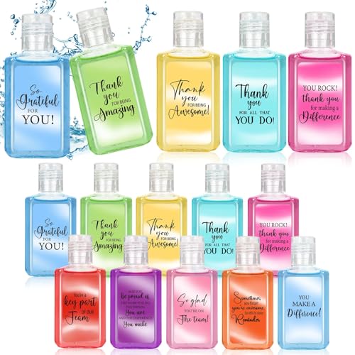 50 Pcs Thank You Mini Hand Sanitizer Bulk 1fl oz Employee Appreciation