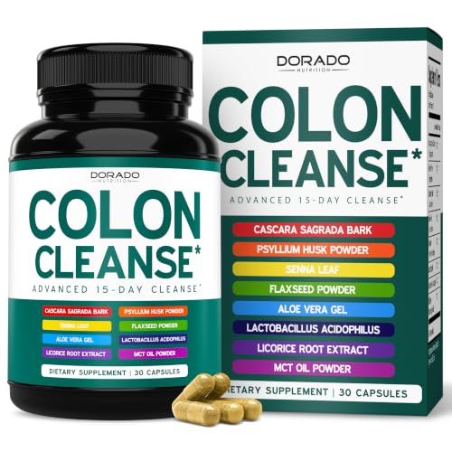 15 Day Colon Cleanse & Detox Pills, Bowel & Intestinal Cleanse, 30