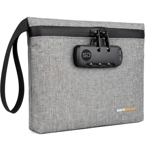 Smell Proof Bag, Large Odor Proof Bag with Combination Lock Odorless Pouch