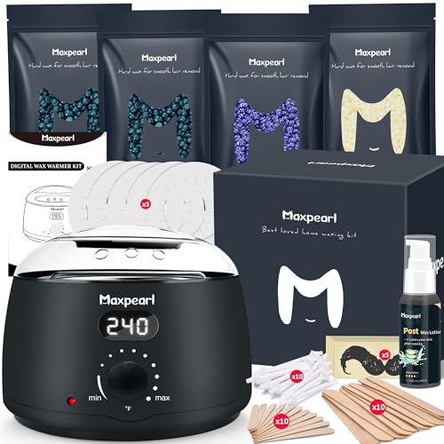 Maxpearl Digital Waxing Kit for Women Men, Easy to Use, Black |