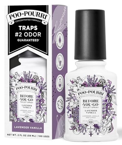 Poo-Pourri Before-You-Go Toilet Spray, Lavender Vanilla, 2 Fl Oz | Bathroom Odor