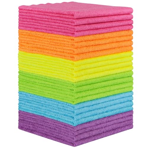 Orighty Microfiber Cleaning Cloth - 24 Pack, Cleaning Rags 12x11 inch |