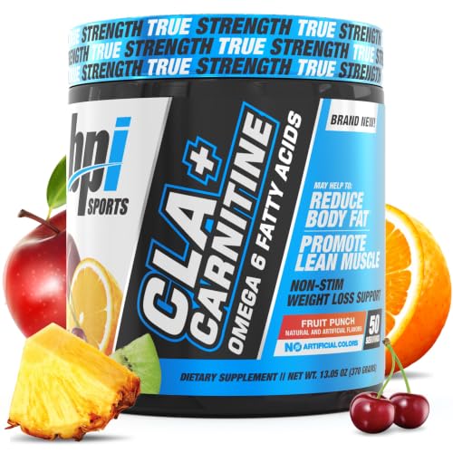 BPI Sports CLA+Carnitine – Caffeine Free, Fruit Punch, 50 Servings