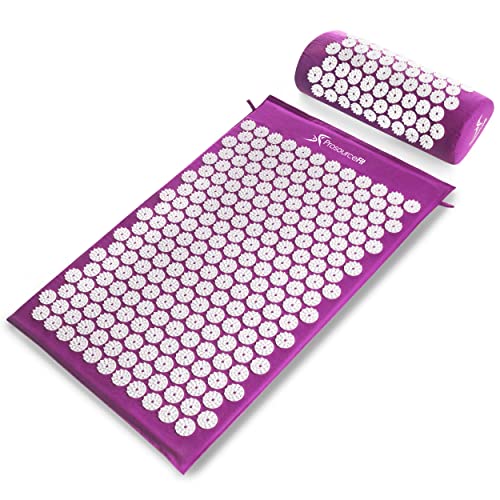 ProsourceFit Acupressure Mat and Pillow Set for Back/Neck Pain Relief and Muscle