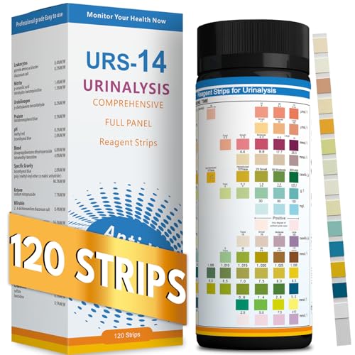 14-URS Reagent Test Strips [120 ct] for Urinalysis and Detection of UTI,