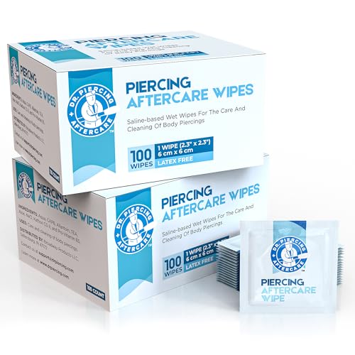 Dr. Piercing Aftercare Wipes – Piercing Aftercare | Saline Solution for Piercings