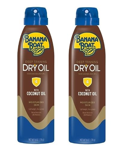 Bananas-Boat Deep Tanning Oil Spray SPF 4, Clear Dry Sunscreen Spray, Dark