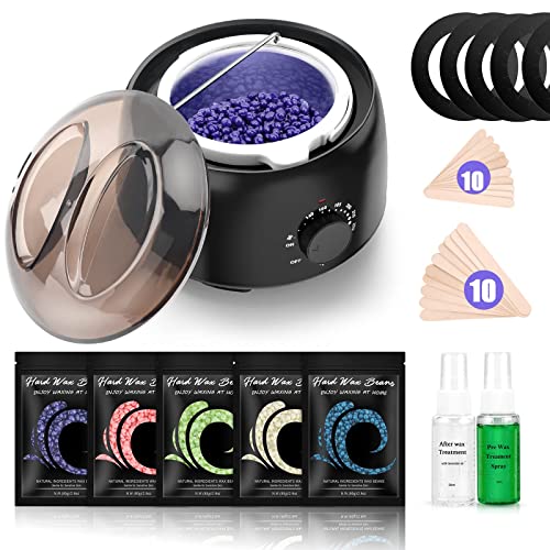 Waxing Kit - TIKESI Wax Warmer for Hair Removal, Hard Wax Kit