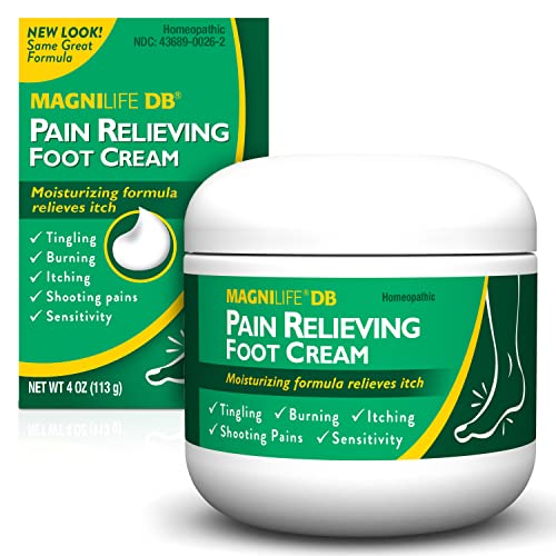 MagniLife DB Pain Relieving Foot Cream, 4 Oz Jar, Calming Relief for