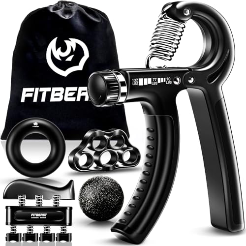 FitBeast Grip Strengthener Forearm Strengthener Hand Grips Strengthener Kit - 5 Pack