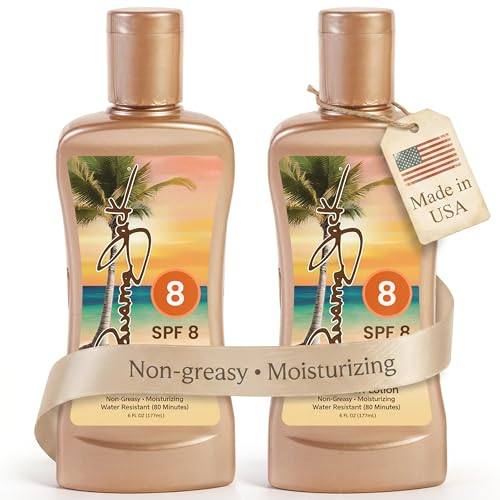 Panama Jack Sunscreen Tanning Lotion, SPF 8, 6 OZ (Pack of 2)