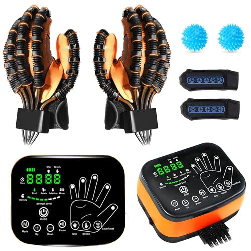 Left and Right hand Rehabilitation Robot Gloves,Robotic Glove for Stroke Rehab, Hand