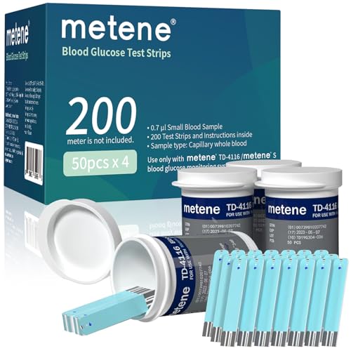 Metene TD-4116 Blood Glucose Test Strips, 200 Count, No Monitor | 200