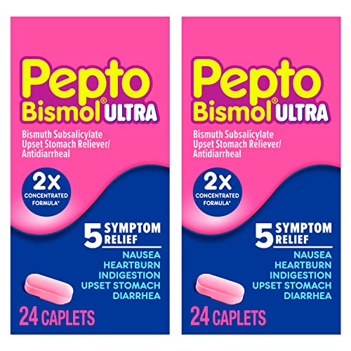Pepto Bismol ULTRA Caplets, Upset Stomach Relief, Nausea Relief, Heartburn Relief, Indigestion