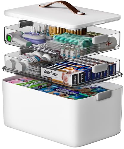 CTIME 3-Tier Medicine Organizer - Portable Medicine Cabinet with Handle | Multipurpose