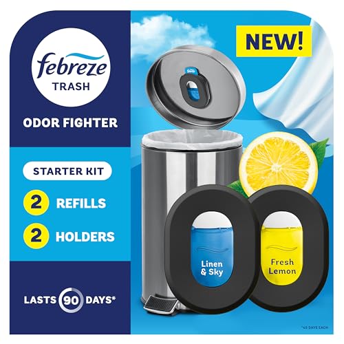 Febreze Odor Fighter, Can Air Freshener, Stick-On Deodorizer for Garbage Cans, Diaper