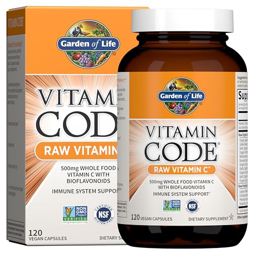 Garden of Life Vitamin Code Raw Vitamin C 500mg, 120 Capsules |