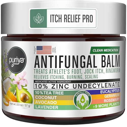 Puriya Antifungal Balm, Athlete's Foot, Jock Itch, Ringworm Treatment, 2 oz |