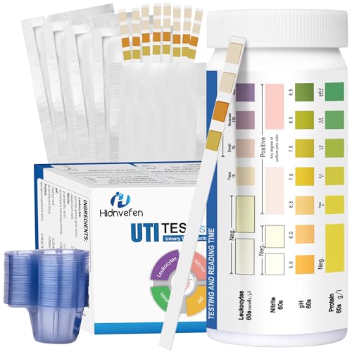 4-in-1 UTI Test Strips, Full Panel Urinary Tract Infection Test Kit at
