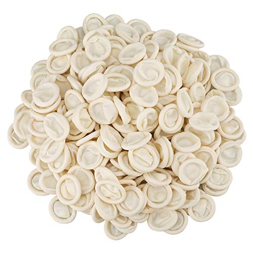 G2PLUS Disposable Finger Cots Approx 205PCS Protective Fingertip Covers | White Latex