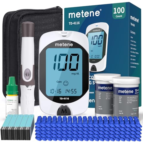 Metene TD-4116 Blood Glucose Monitor Kits, Blood Sugar Testing Kit, HSA/FSA |