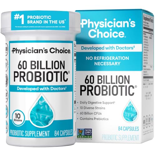 Physician's CHOICE Probiotics 60 Billion CFU - 10 Strains + Organic Prebiotics