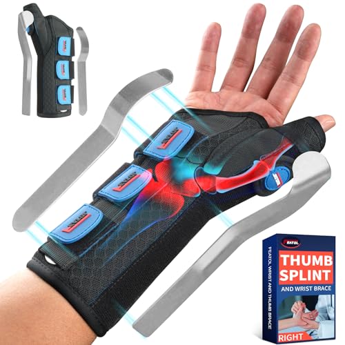 FEATOL Thumb Spica Splint Wrist Brace for De Quervain's & Carpal Tunnel