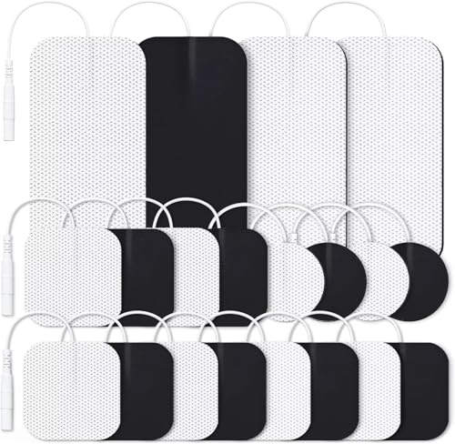 AUVON TENS Unit Replacement Pads Combination Set, 20 Packs Multiple Sizes Electrodes