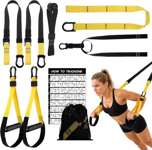 Home Resistance Training Kit, Adjustable Suspension Straps for Exercise | Full-Body Bodyweight