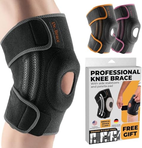 DR. BRACE ELITE Knee Brace with Side Stabilizers & Patella Gel Pads