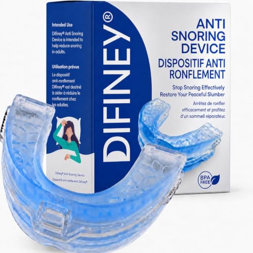 Difiney Anti Snoring Device: FDA-Cleared Anti Snoring Mouthpiece – Adjustable Snore Stopper