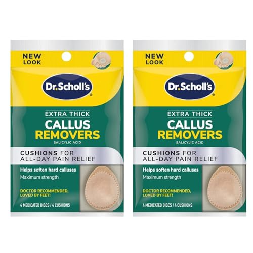 Dr. Scholl's Extra Thick Callus Removers 4 Cushions ea.(Packs of 2)
