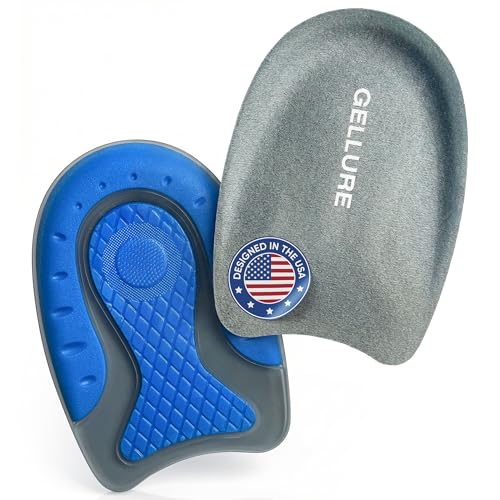 Pro-Grade Heel Cups for Achilles Tendonitis & Plantar Fasciitis with Fabric Top,