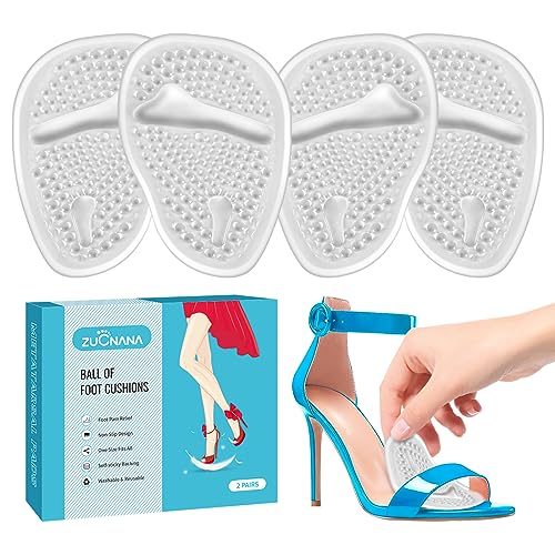 ZUCNANA Ball of Foot Cushions, Gel Shoe Inserts Heel Inserts Women 2