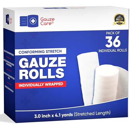 Gauze Rolls 3 inch 36 Rolls – Premium Quality Lint and Latex-Free