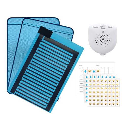 TNEQIU Bedwetting Alarm Pad for Boys and Girls (60x80cm, 2pcs)-Blue