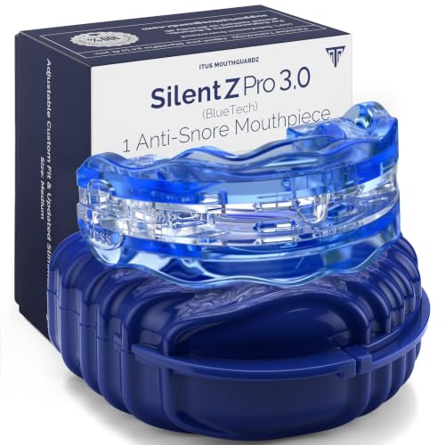 SilentZPro 3.0 (BlueTech)-USA Designed & Patented Anti Snoring Mouth Guard | Fully