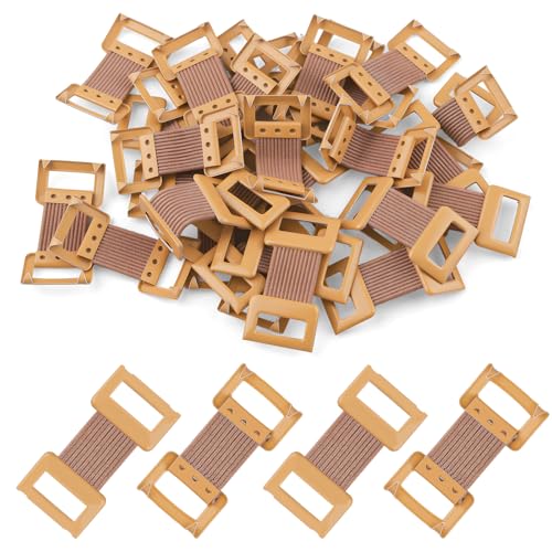 Brown Elastic Bandage Clips (50 PCS), Durable & Replaceable Wrap Clips, Reusable