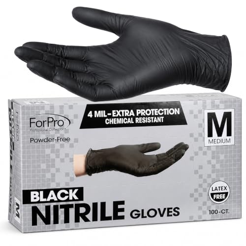 ForPro Disposable Nitrile Gloves, 4 Mil, Powder & Latex-Free, Food Safe |