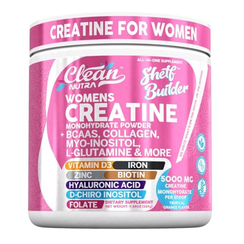 Creatine for Women | Creatine Monohydrate + BCAA Powder Myo-Inositol Collagen Biotin