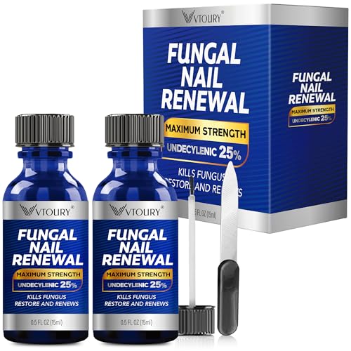 Toenail Fungus Treatment Extra Strength – VTROUY 2 Bottle Nail & Toe