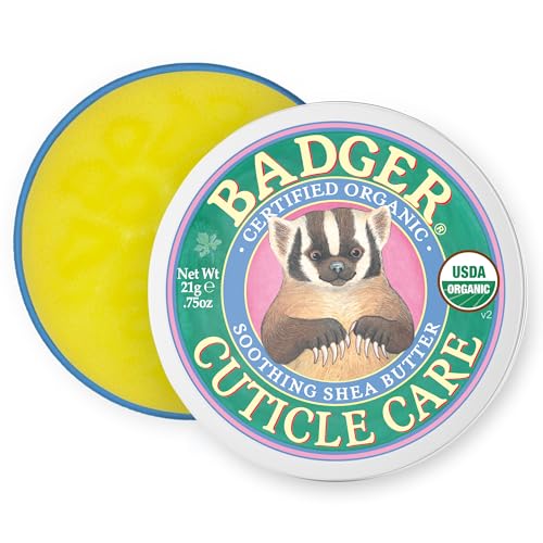 Badger Organic Cuticle Cream, Shea Butter, .75 oz Tin | Deep Hydration