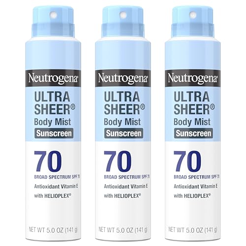 Neutrogena Ultra Sheer Dry Touch Sunscreen Spray, SPF 70, 3 x 5