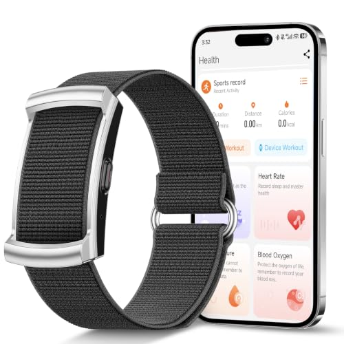 Screenless Fitness Tracker for Men Women, 24/7 Activity Health Tracker | Screenless Smart Bracelet with Heart Rate/Blood Pressure/SpO2/Sleep Monitor, 100+ Sports Modes, IP68 Waterproof, Free APP