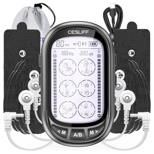 Dual Channel TENS EMS Unit 24 Modes 36 Levels, Upgraded Large Screen